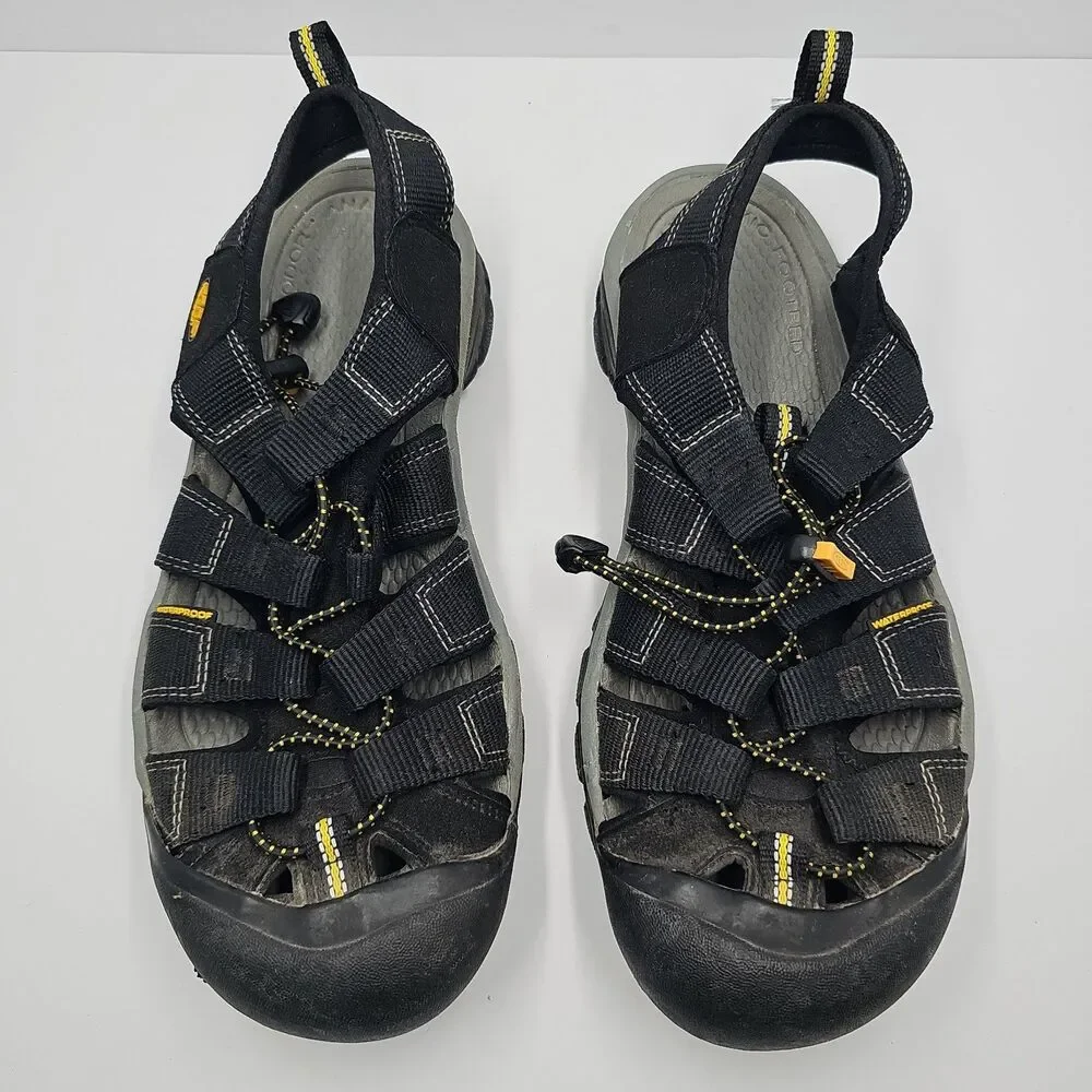 Keen Mens Newport H2 Rugged Waterproof Hiking Sandals Black Size 10